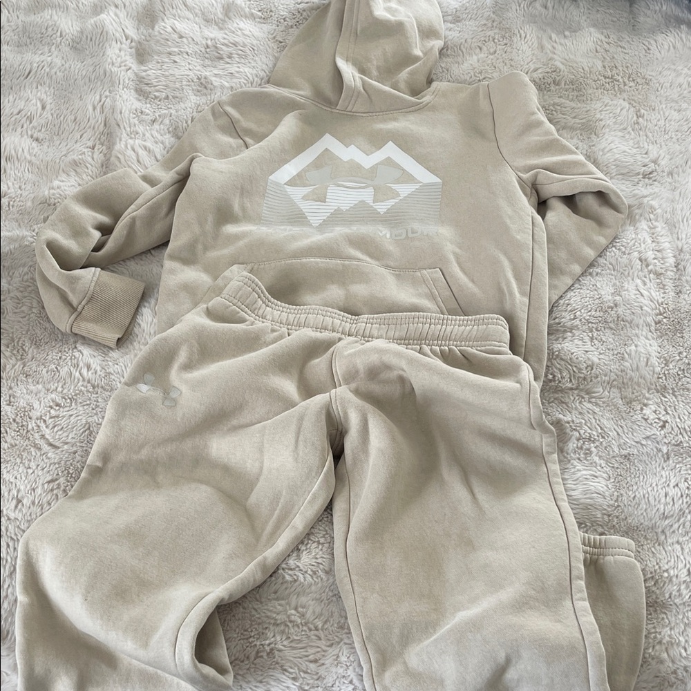 Under Armour Kids Tan Sweatpants & Hoodie Set